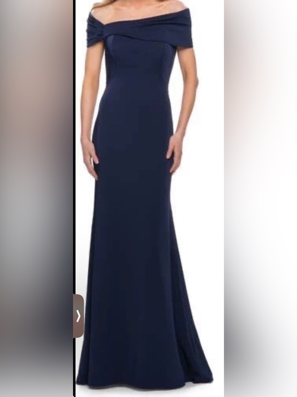 La Femme Black One-Shoulder Evening Gown NWOT